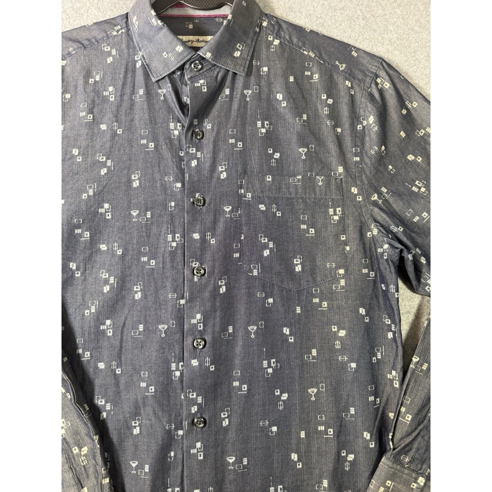 Tommy Bahama Geo-Tini Long Sleeve Woven Shirt XS